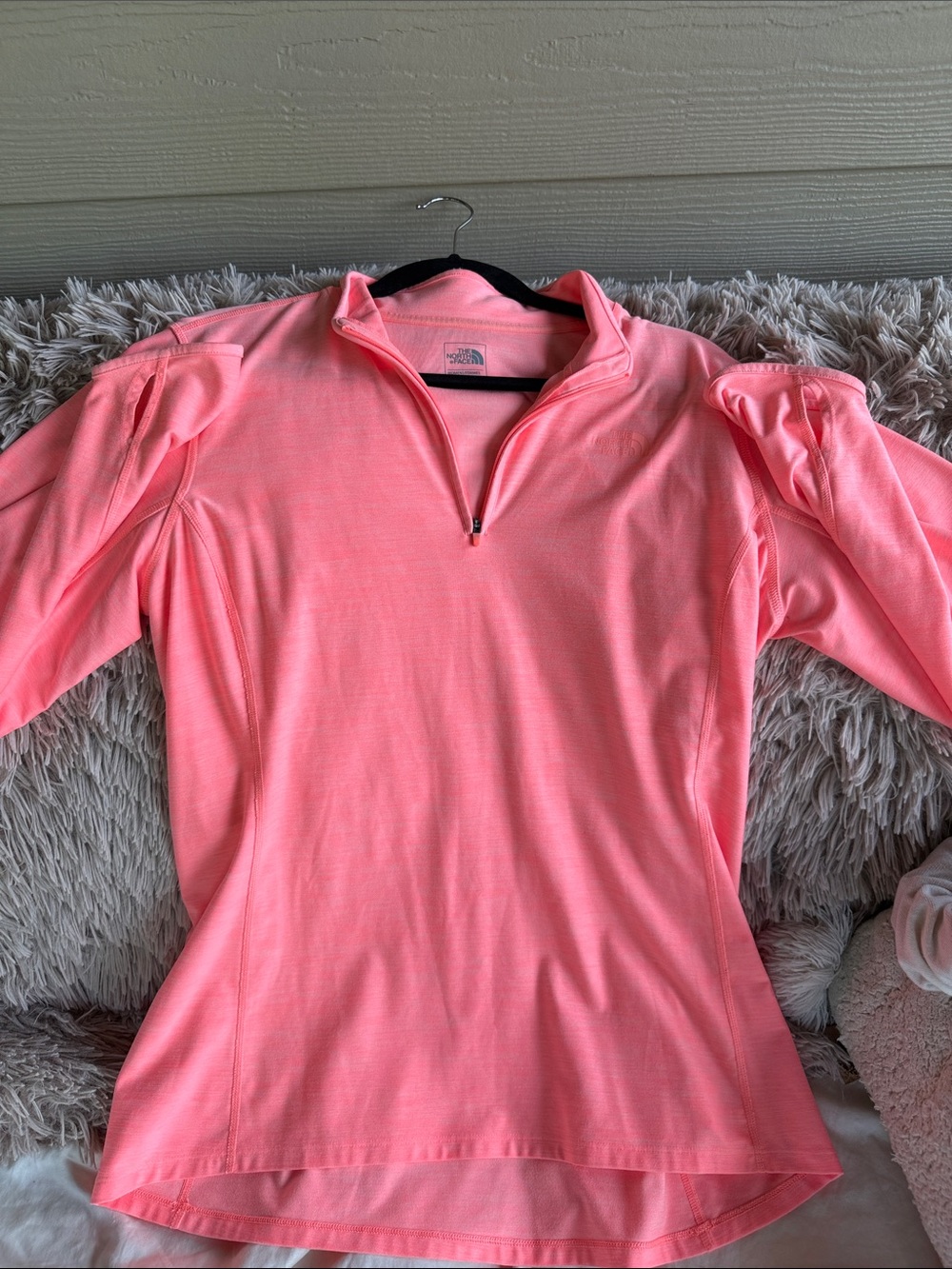 The North Face Women's Coral Pink Half-Zip Pullover